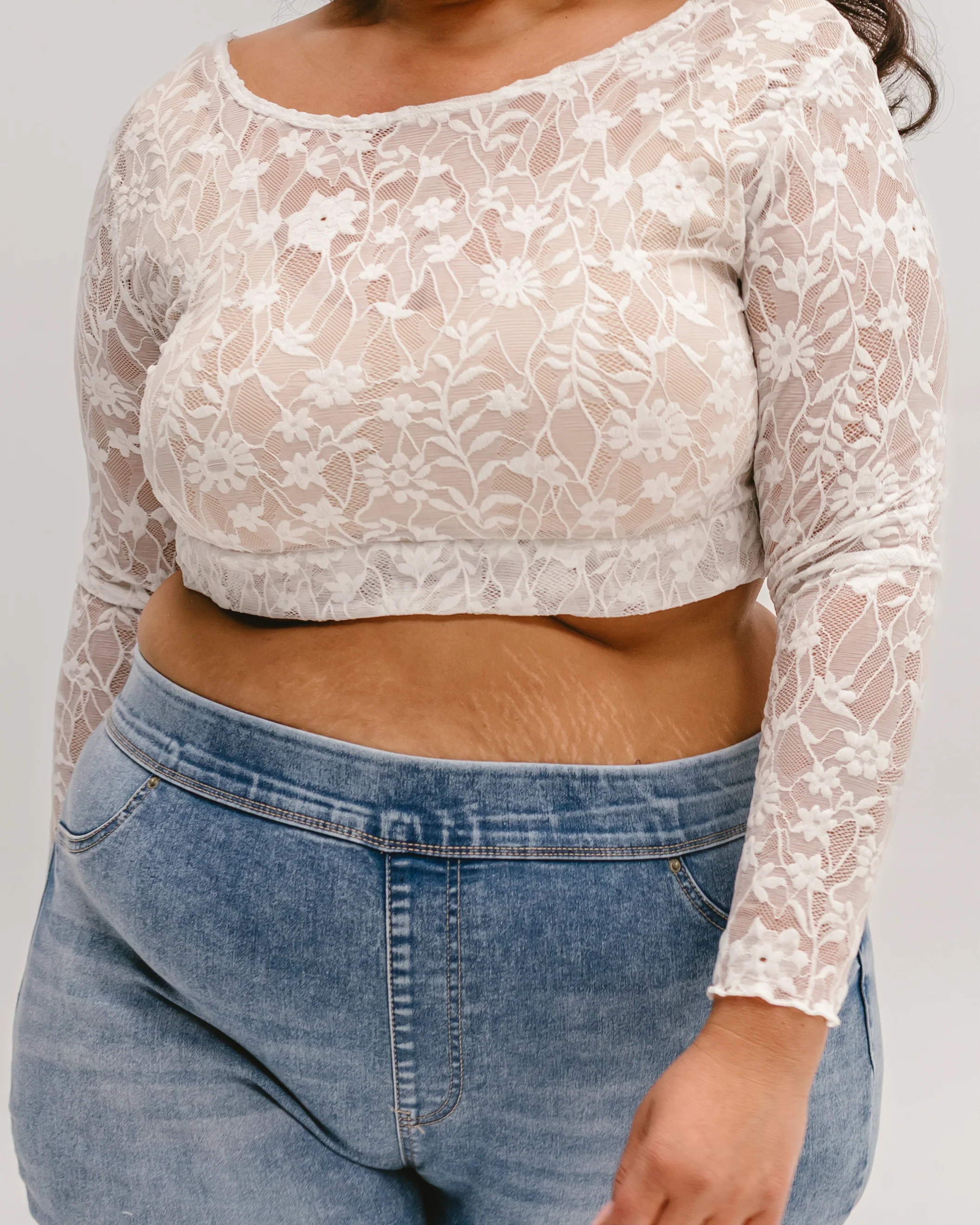 Full Lace Long-Sleeved Halftee | Half Tee