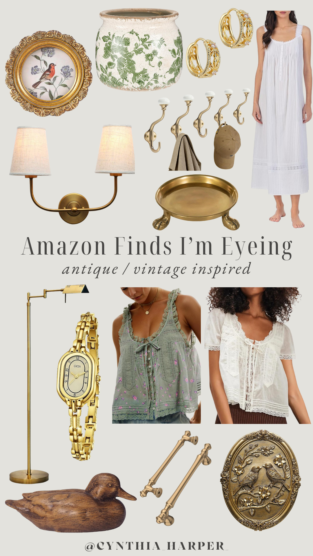 Amazon finds with a vintage feel 🤍 timeless details that make your home + wardrobe feel elevated & classic.

#LTKhome #vintagestyle #amazonfinds 

 