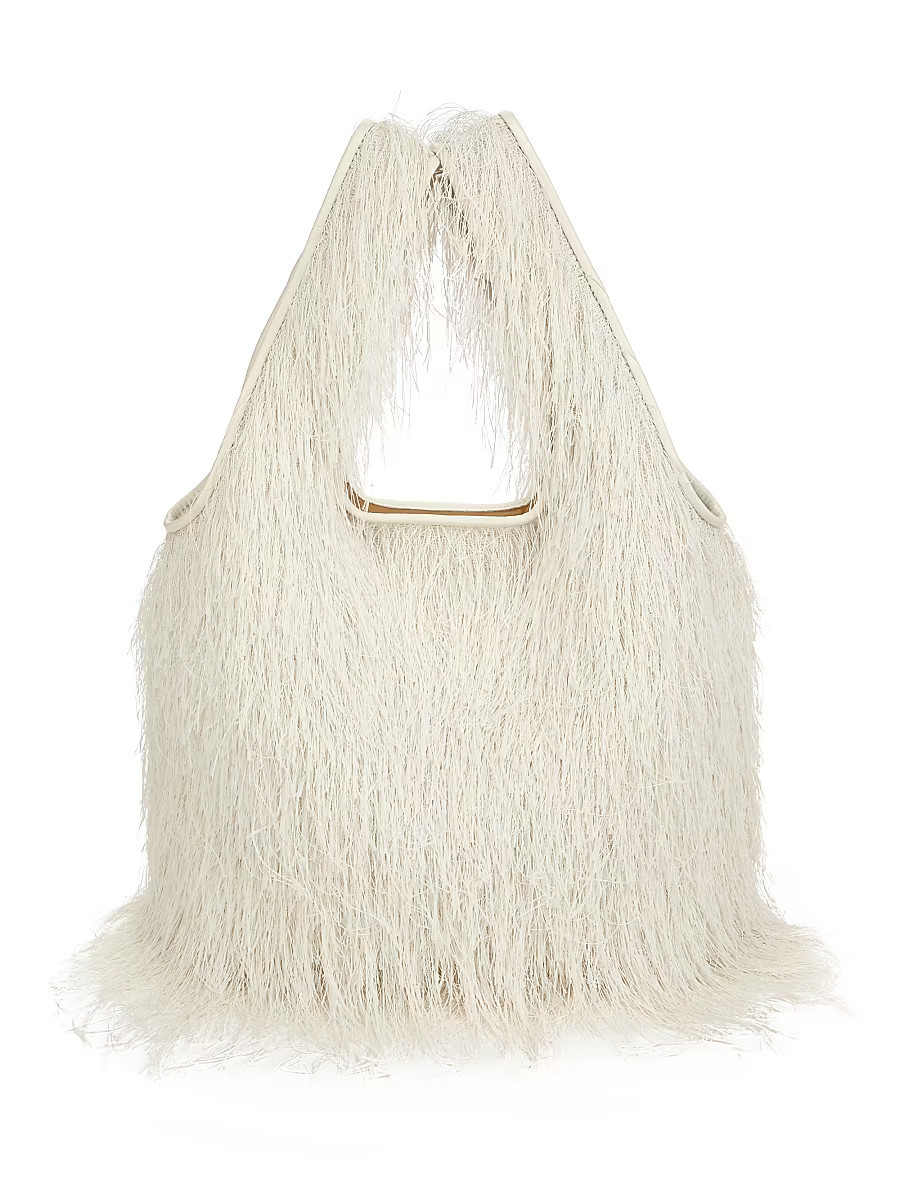 Women's Medium Fringed Shoulder Bag - Ivory | Saks Fifth Avenue