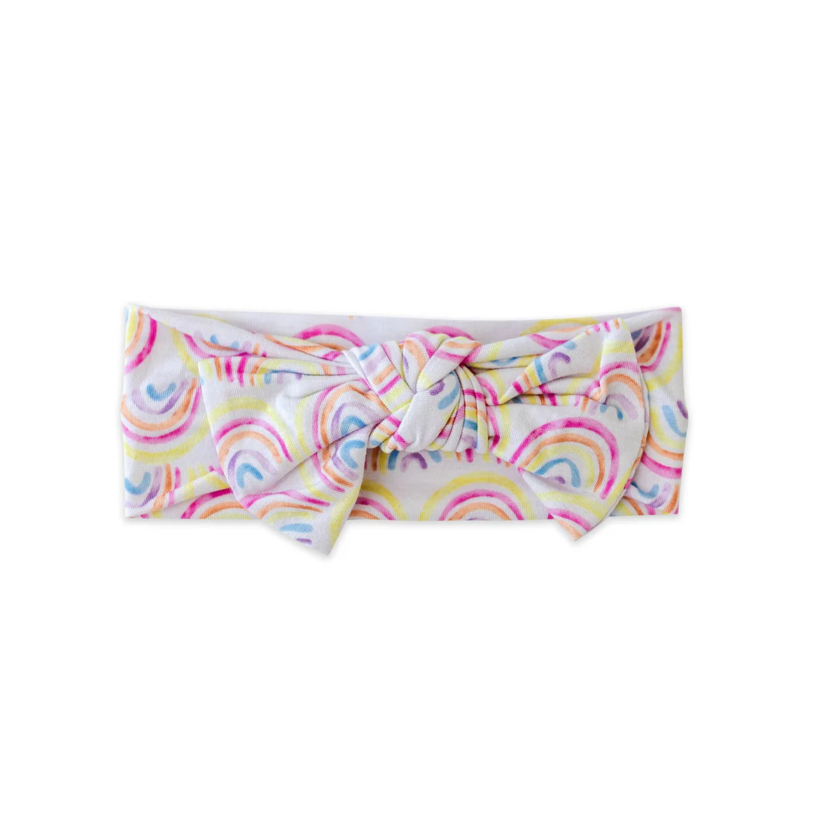 Pastel Rainbows Bow Headband | Little Sleepies