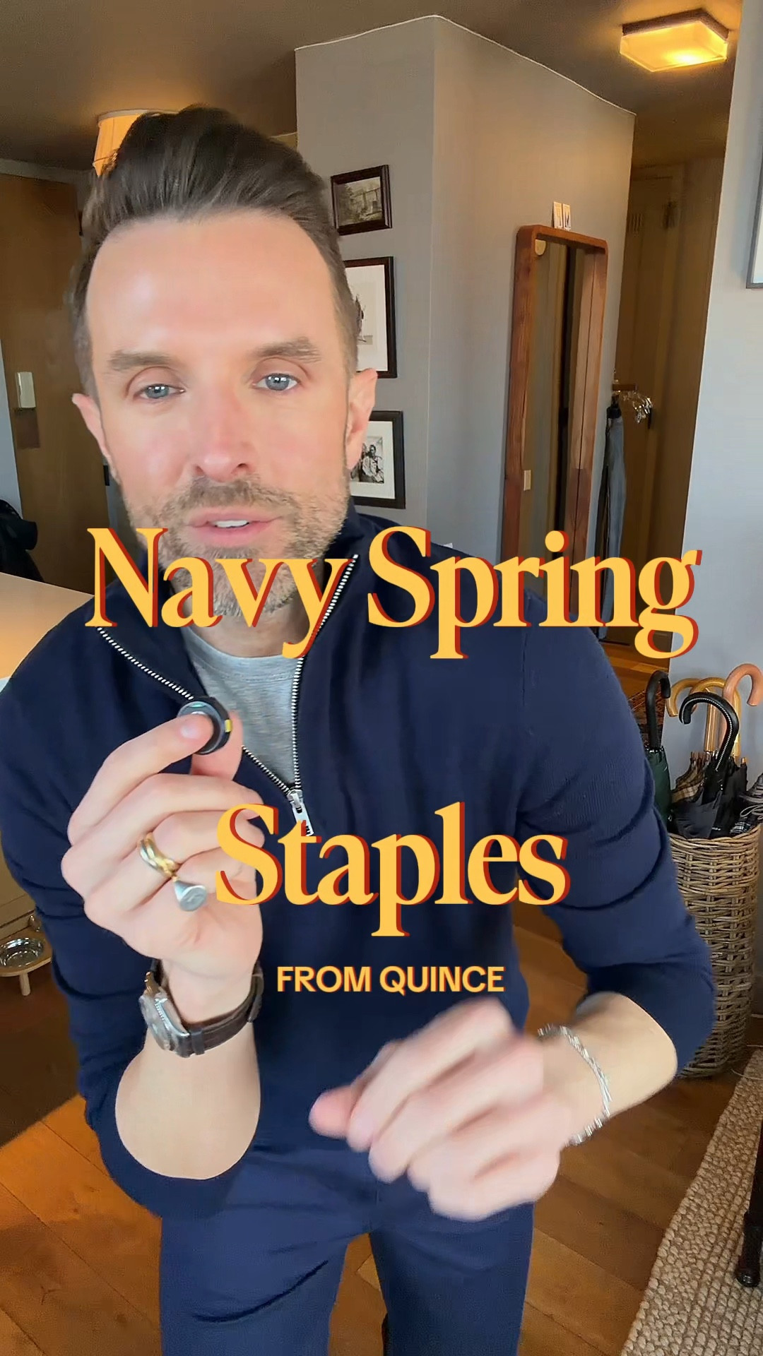 Elevated basics are the foundation of a functional wardrobe 🥂 this head to toe navy look from @Quince ￼ is proof that you don’t need a massive budget to look polished. I’m pairing their iconic Mongolian cashmere quarter zip with the ultra flattering trousers and a classic tea for a monochromatic moment that works for the office or weekend brunch! #quincepartner 

#LTKgrwm #LTKootd #LTKMens