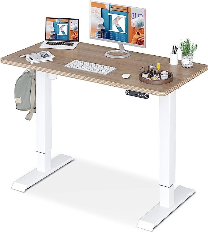 KKL Height Adjustable Electric Standing Desk, 48 x 24 Inches Sit Stand Desk Home Office Table wit... | Amazon (US)
