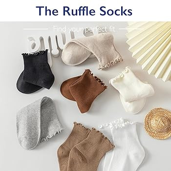 Hstyle 6 Pairs of Ruffle Socks Women, Cute Ruffle Ankle Socks | Amazon (US)