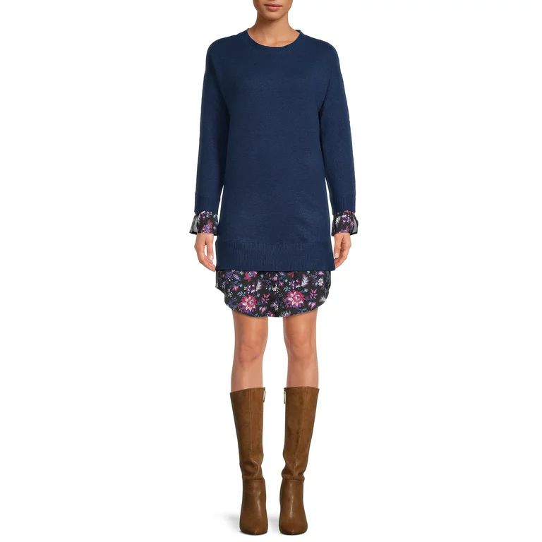 Time and Tru Women’s Shirttail Sweater Dress - Walmart.com | Walmart (US)