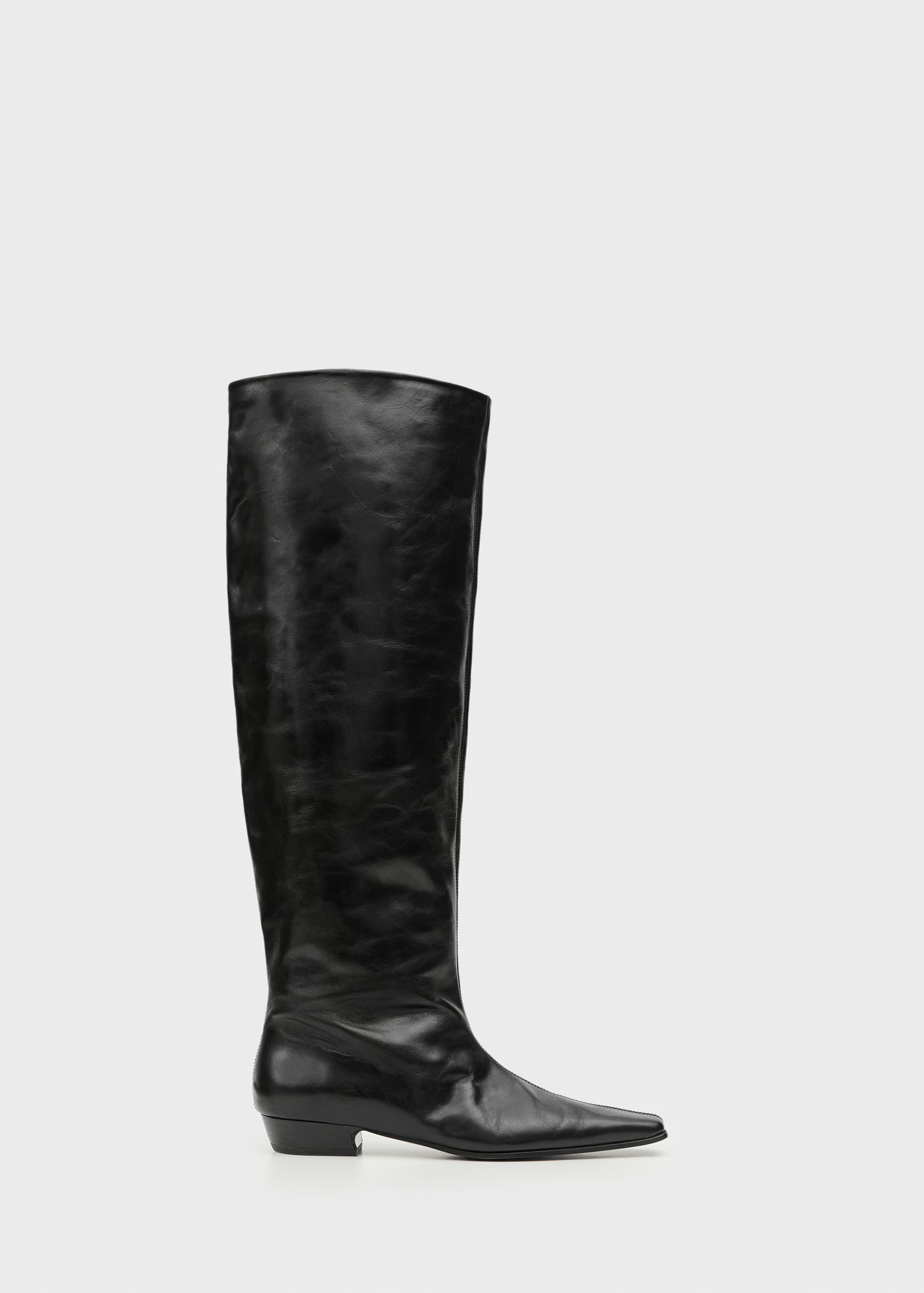 100% leather high boots - Women | MANGO USA | Mango (US/MX/AU)