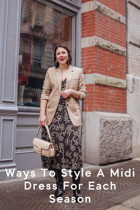 Ways to style a midi dress for each season  

#LTKSeasonal #LTKfindsunder100 #LTKitbag