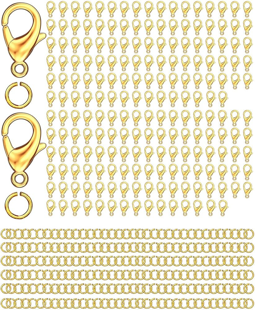 OHINGLT 700 Pieces Lobster Claw Clasps and Open Jump Rings Set,Lobster Clasps for Jewelry Making ... | Amazon (US)