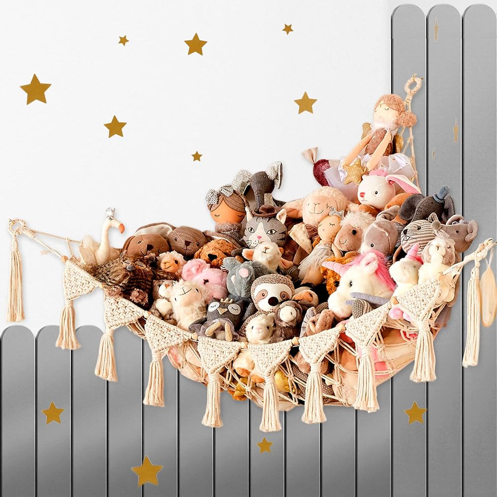 TIDYTEDS Macrame DreamLights Boho Stuffed Animal Storage Net for Stuffed Animals (Extra Large) an... | Amazon (US)
