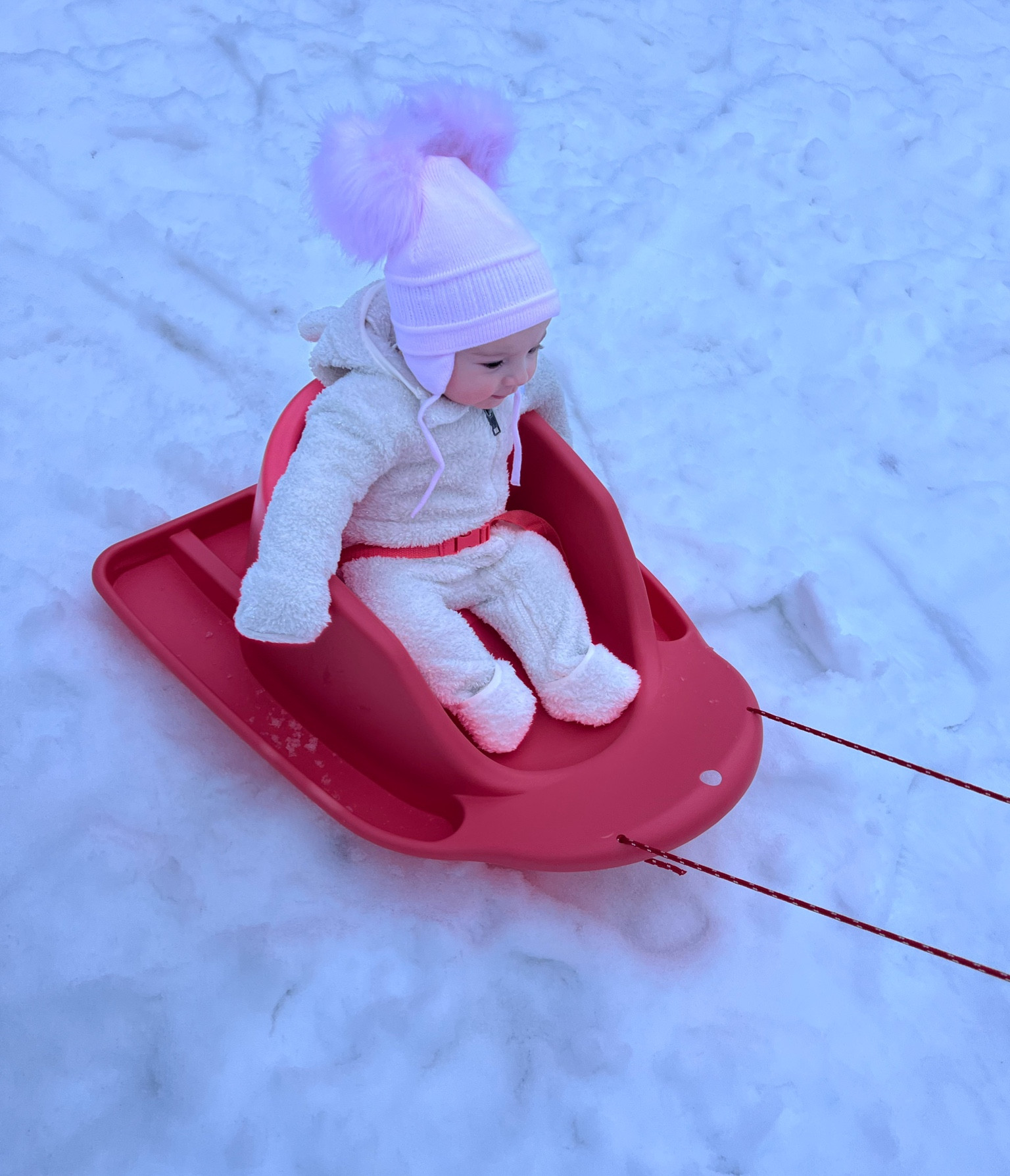 Baby winter sled and hat must have! 

#LTKSeasonal #LTKBaby #LTKFindsUnder50