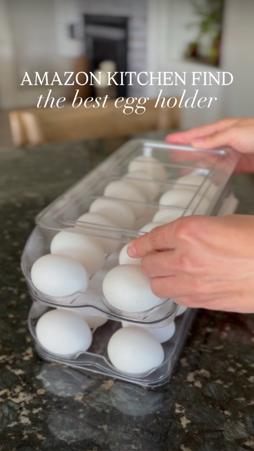 The best egg holder is on sale for Amazon’s Big Spring Sale!  I love that you can easily grab an egg without taking the whole container out of the fridge.  You can easily see how many eggs you have left and can store items on top of the cover. 