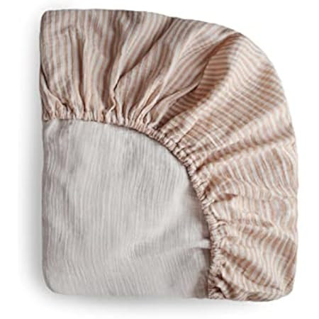 mushie Extra Soft Muslin Fitted Crib Sheet | 28"x 52" (Natural) | Amazon (US)