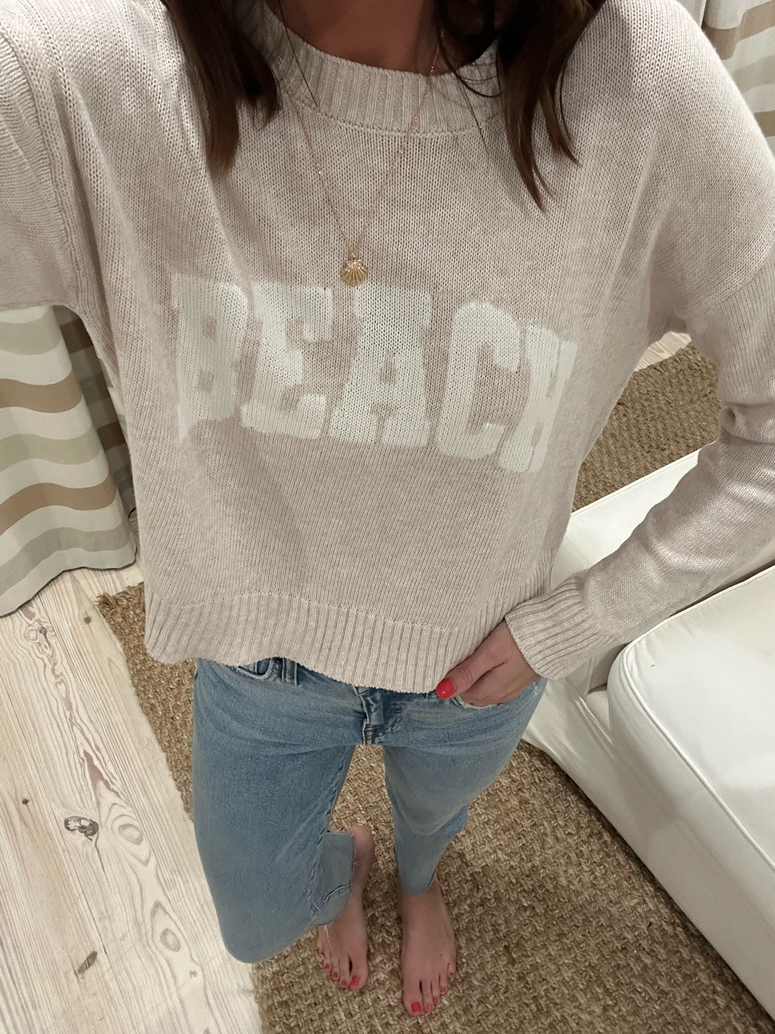 This little beach sweater is the cutest! 😍 

Sweater - medium 
Jeans - 26 long 


#LTKfindsunder50 #LTKstyletip #LTKfindsunder100