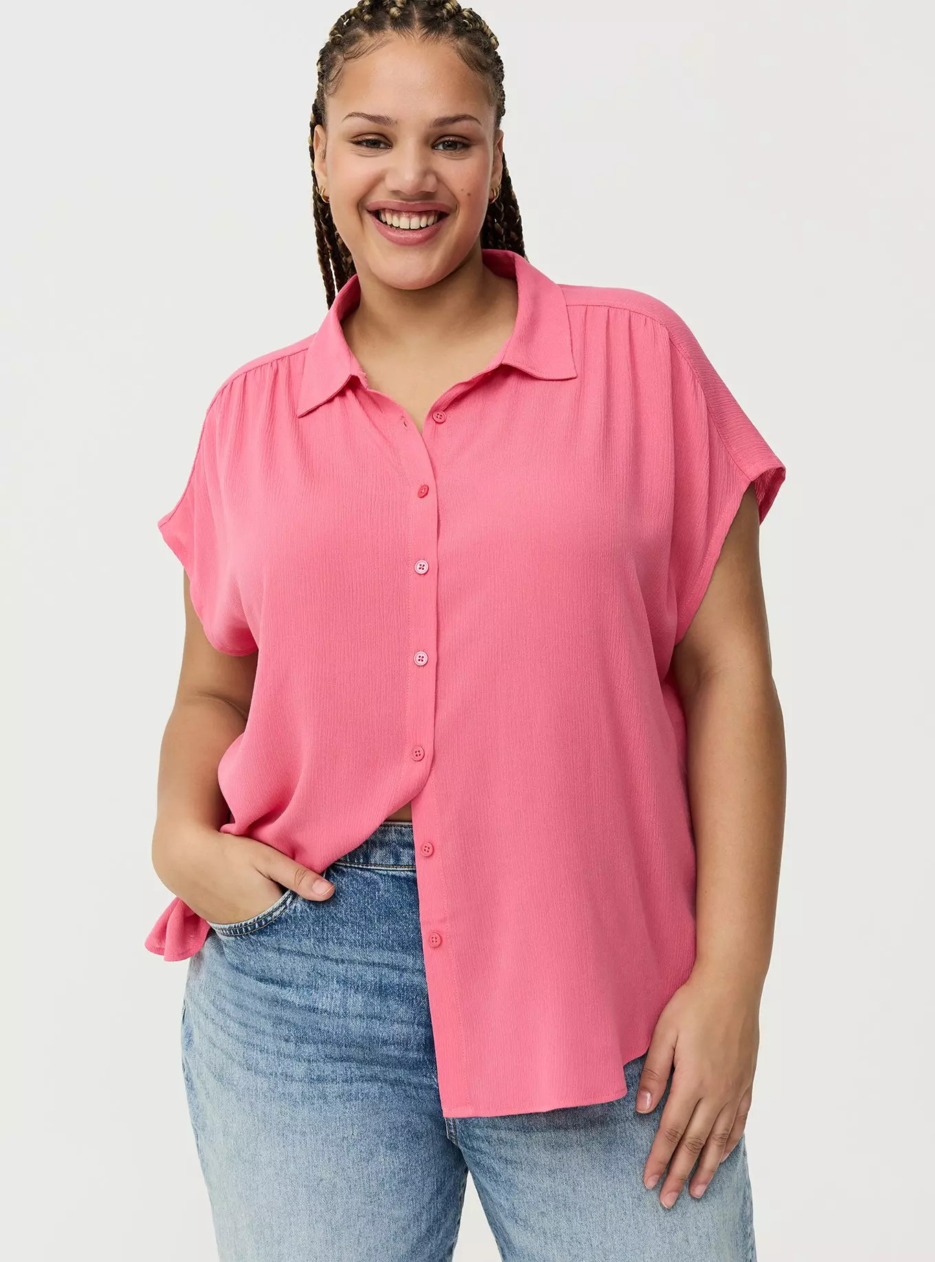 Crinkle Gauze Dolman Shirt | Torrid (US & Canada)