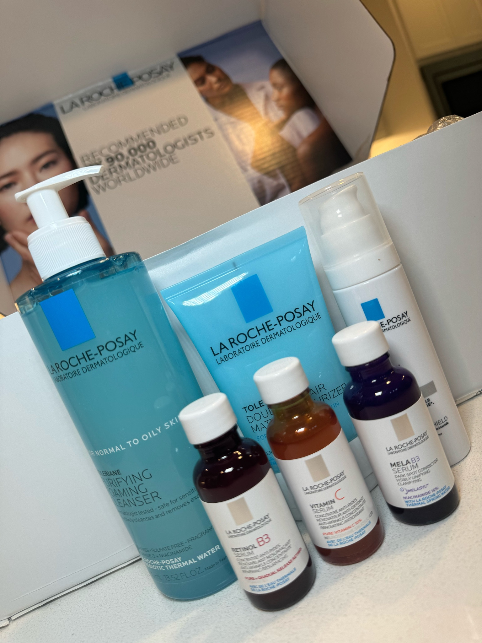 New skincare product ALERT ‼️ 
Been using Larocheposay for almost two weeks and it’s perfect for sensitive skin. No scent. The serum & moisturizer have niacin amide! Which is great for aging backwards. I’m linking last nights skincare routine and everything in the picture. 🤗

#LTKSeasonal #LTKBeauty