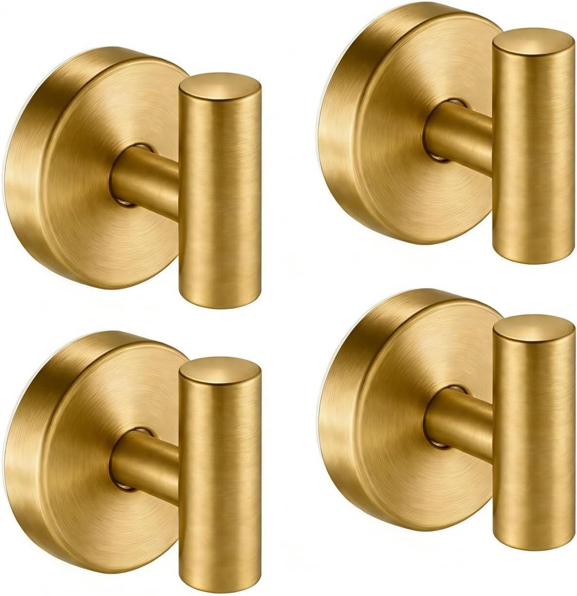 Waterproof No-Drilling Suction Cup Shower Hook, Brushed Gold | Amazon (US)