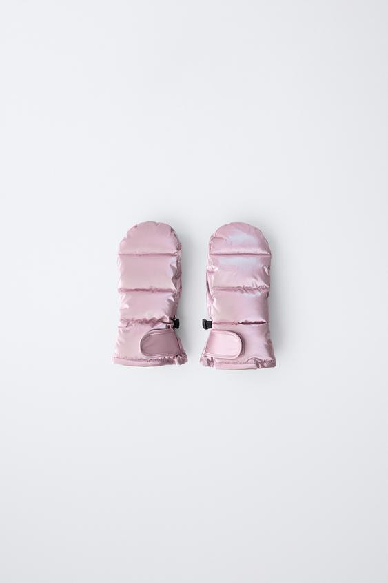 METALLIC WINDPROOF SKI COLLECTION MITTENS | Zara US