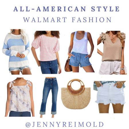 All-American classic styles from Walmart! Add these easy to wear pieces to your cart! 

I’m wearing a small in all pieces and a 25 in jeans. Jeans are a bit snug so you could probably go up a size. 

#walmartpartner #ad @walmart @walmartfashion #walmart #walmartfashion #iywyk #walmartfinds 

#LTKfindsunder50 #LTKstyletip #LTKover40
