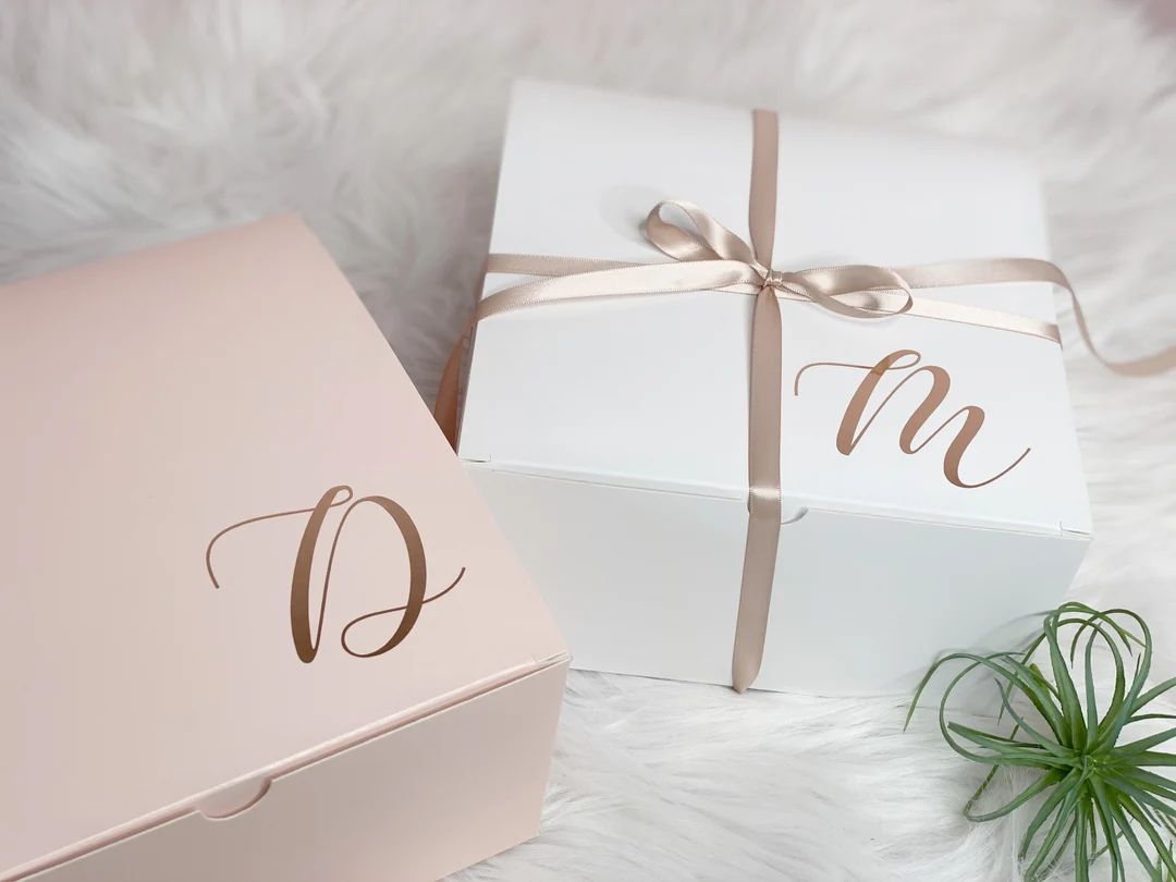 Bridesmaid Initial Proposal Boxes Initialed Gift Boxes Will - Etsy | Etsy (US)