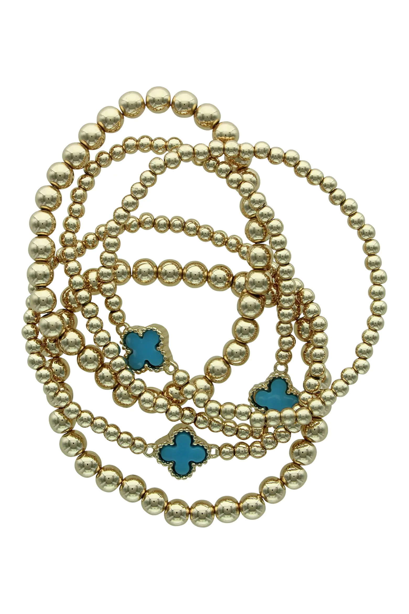 Set of 5 Clover Beaded Stackable Bracelets (Women) | Nordstromrack | Nordstrom Rack
