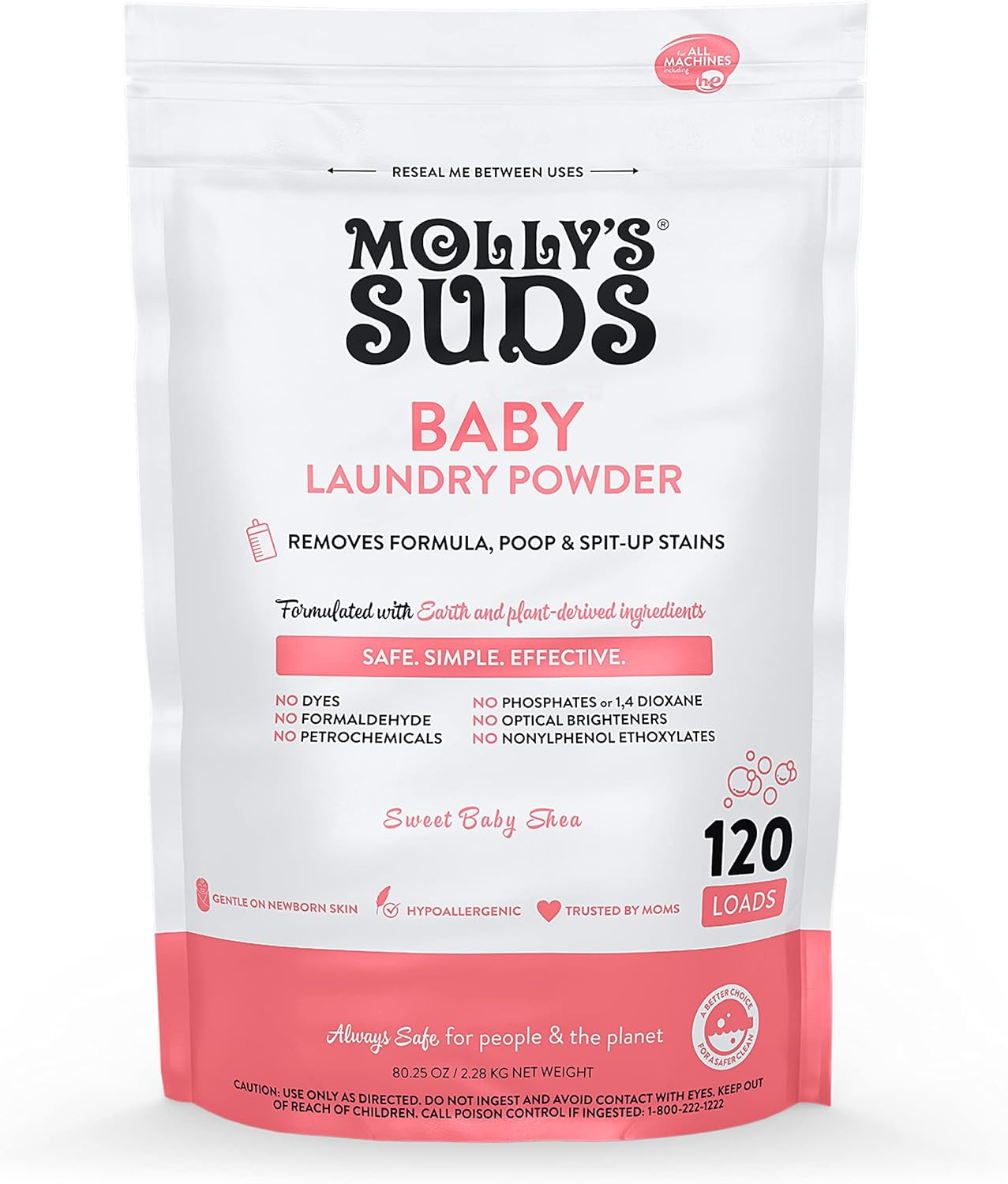 Molly's Suds Baby Laundry Detergent Powder | Removes Formula, Poop & Spit-Up Stains | Extra Gentl... | Amazon (US)