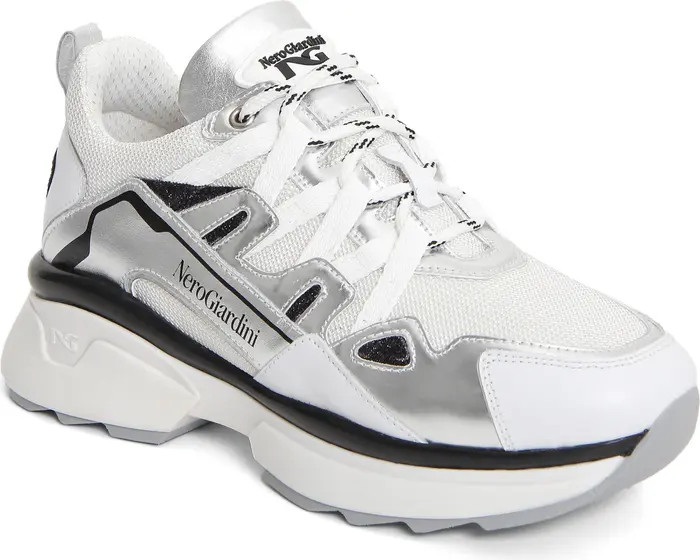 NeroGiardini Metallic Platform Sneaker | Nordstrom | Nordstrom