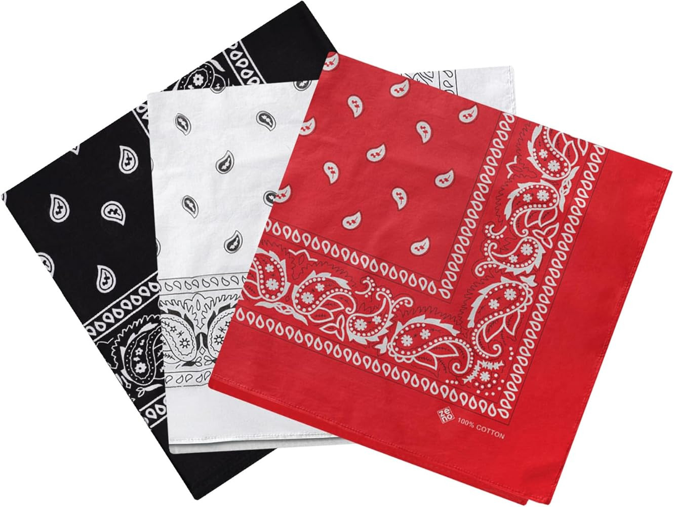 ZENO 100% Cotton & Natural Fibers Bandana Scarf - Soft, Durable, Machine Washable – Unisex for ... | Amazon (US)