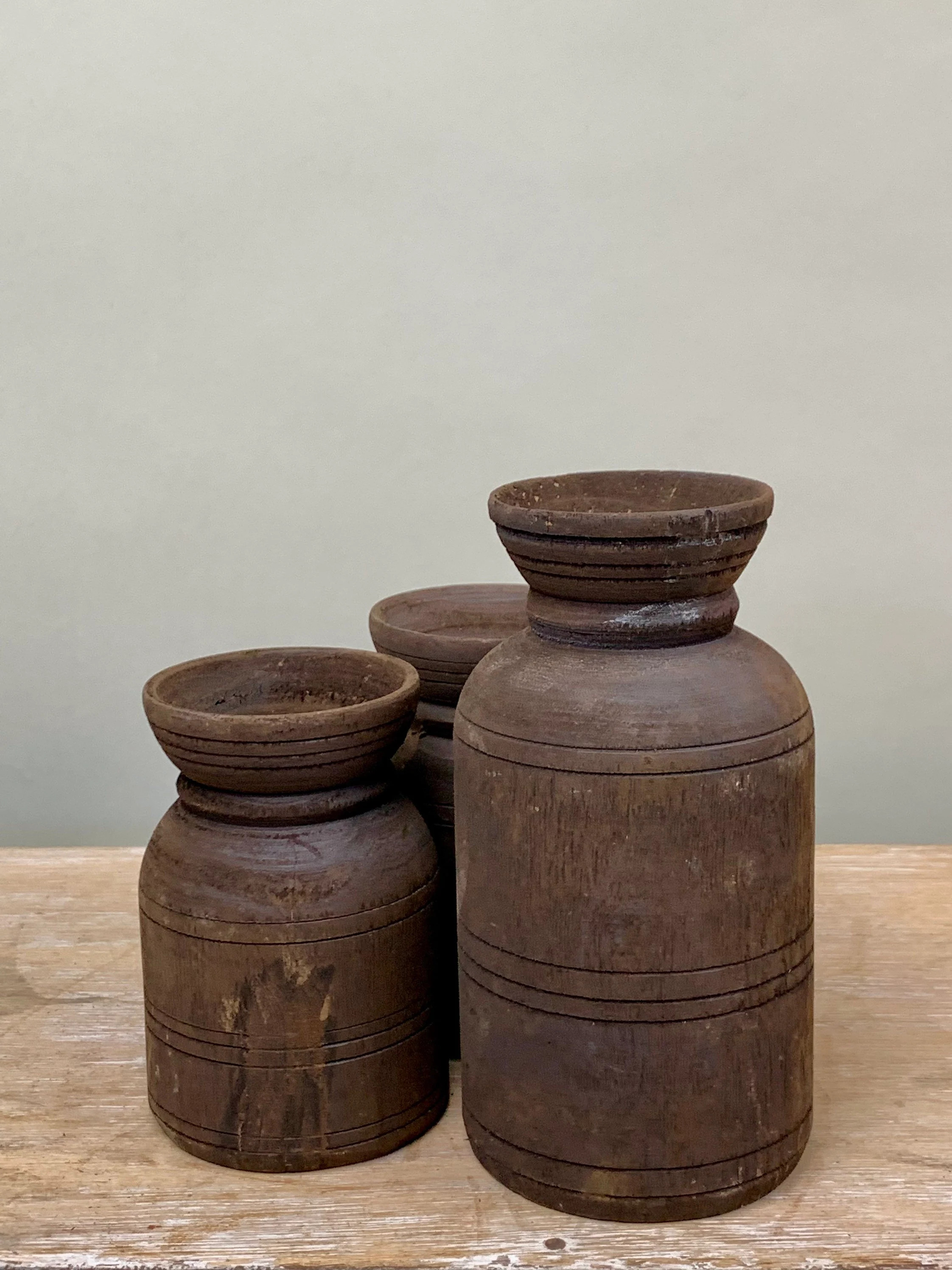 Trio of Small Dark Wood Vessels (Free Shipping) | Etsy (US)
