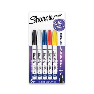 Sharpie - Oil-Based Paint Markers, Fine Tip, 5/Pack (37371) - Assorted Colors | Best Buy U.S.