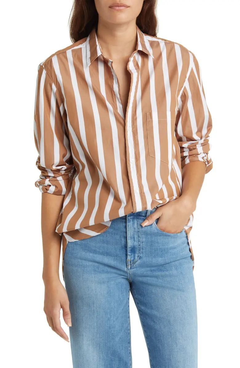 Joedy Stripe Boyfriend Button-Up Shirt | Nordstrom