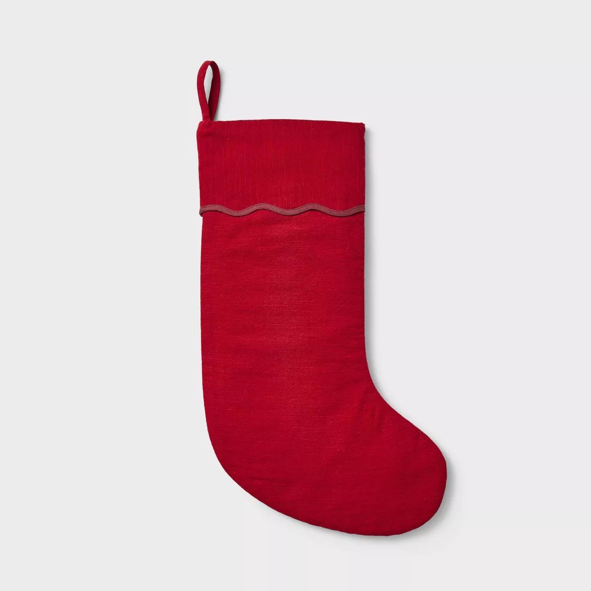 Scallop Christmas Stocking Red - Threshold™ designed with Studio McGee | Target