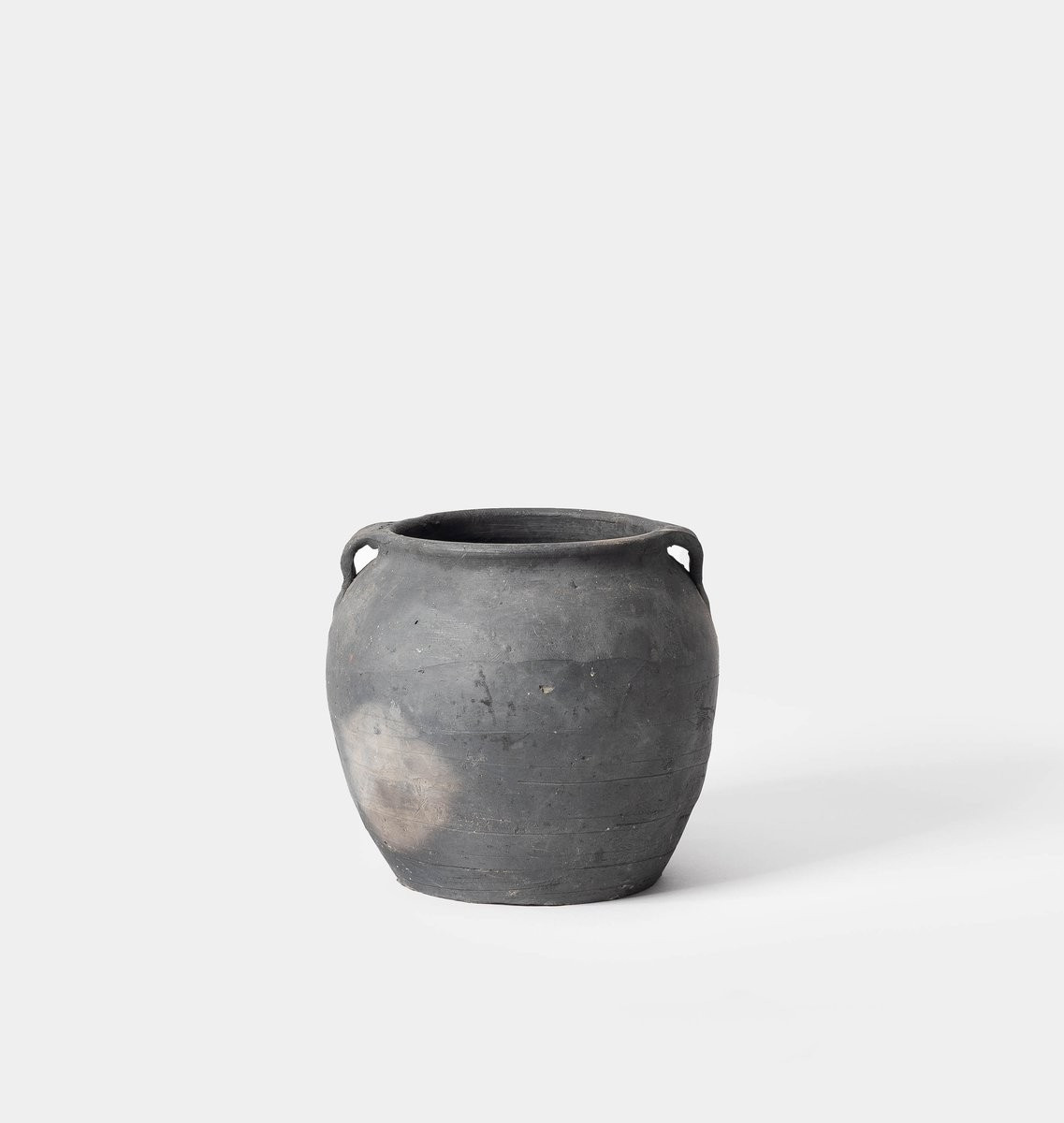 Small Grey Jar with Handles | Shoppe Amber Interiors | Amber Interiors