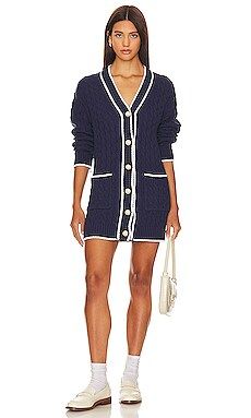 Lovers and Friends Julienne Cable Knit Dress in Navy & Ivory from Revolve.com | Revolve Clothing (Global)