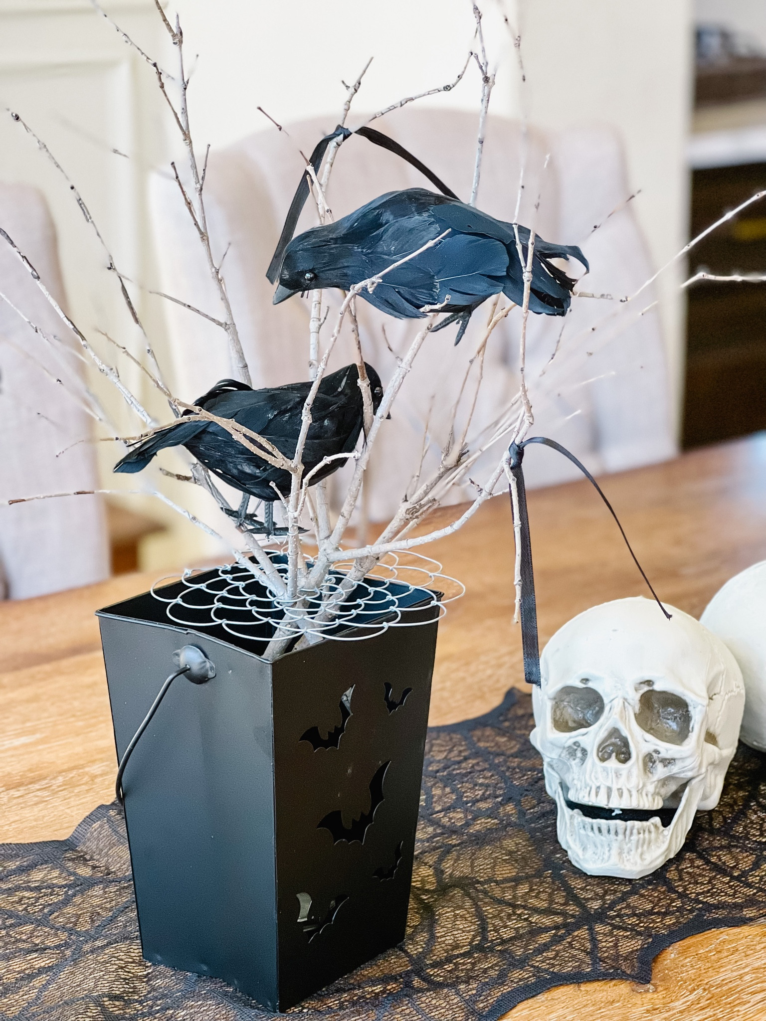 DIY cheap and easy centerpiece for Halloween

Tablescape 

#LTKunder50 #LTKHalloween #LTKSeasonal