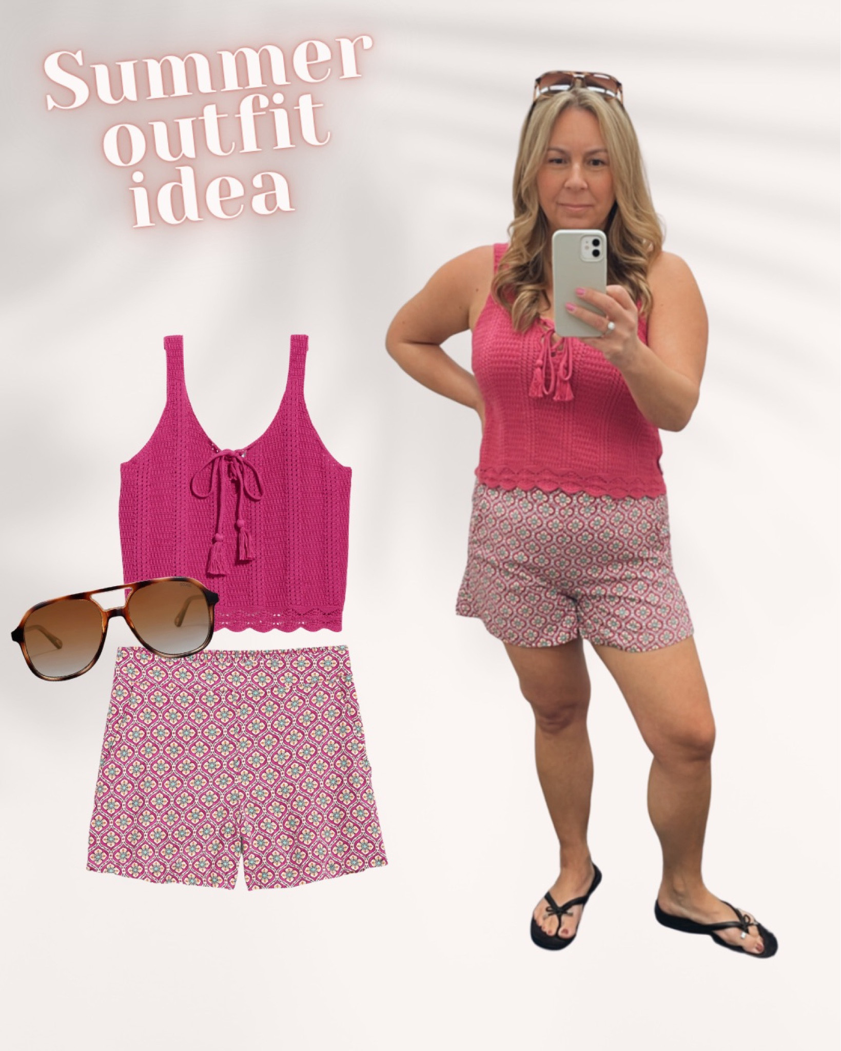Shorts on sale for $10! I'm wearing a medium in the shorts and sweater tank but would size up to a large in shorts








Midsize fashion, vacation outfit, mom style, travel, affordable fashion, summer outfit 

#LTKcurves #LTKsalealert #LTKFind #LTKunder50 #LTKSeasonal #LTKtravel