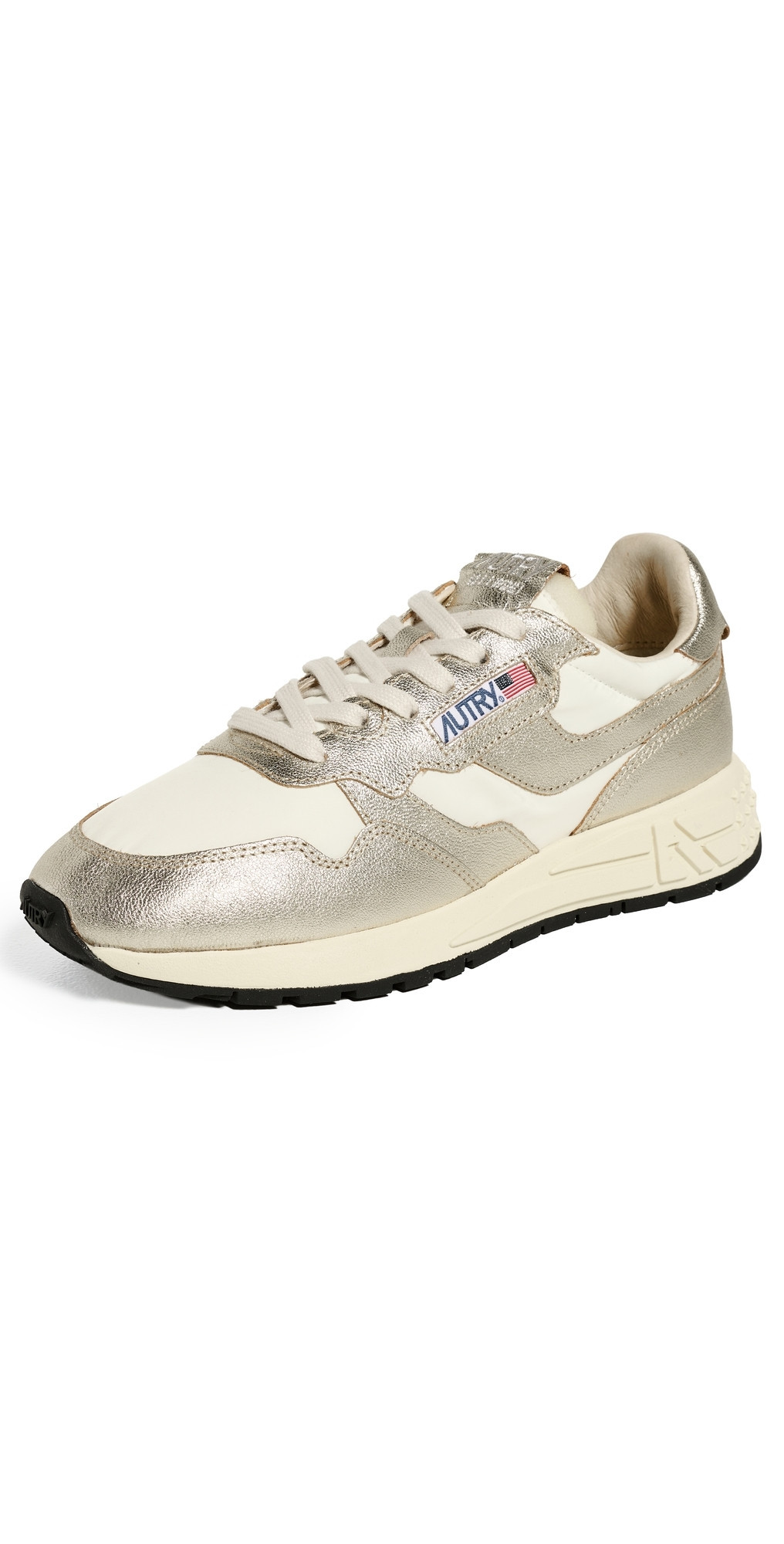 Autry Reelwind Low Sneakers Wht/Gold 40 | Shopbop