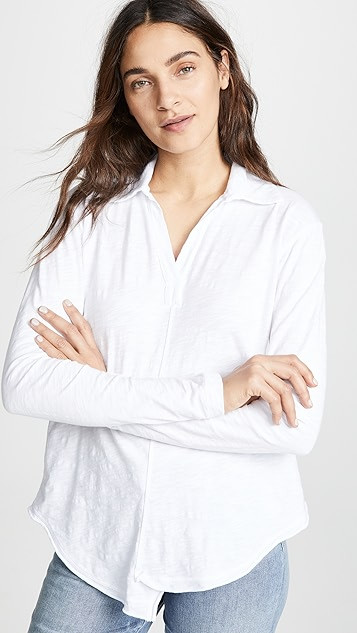 Shrunken Collar Shirttail Tee | Shopbop