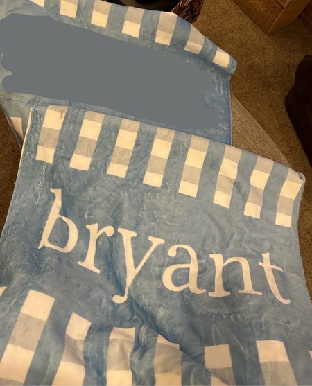 Sweetest blue beach towels
Gingham boys southern 
Personalized 

#LTKswim #LTKkids #LTKGiftGuide