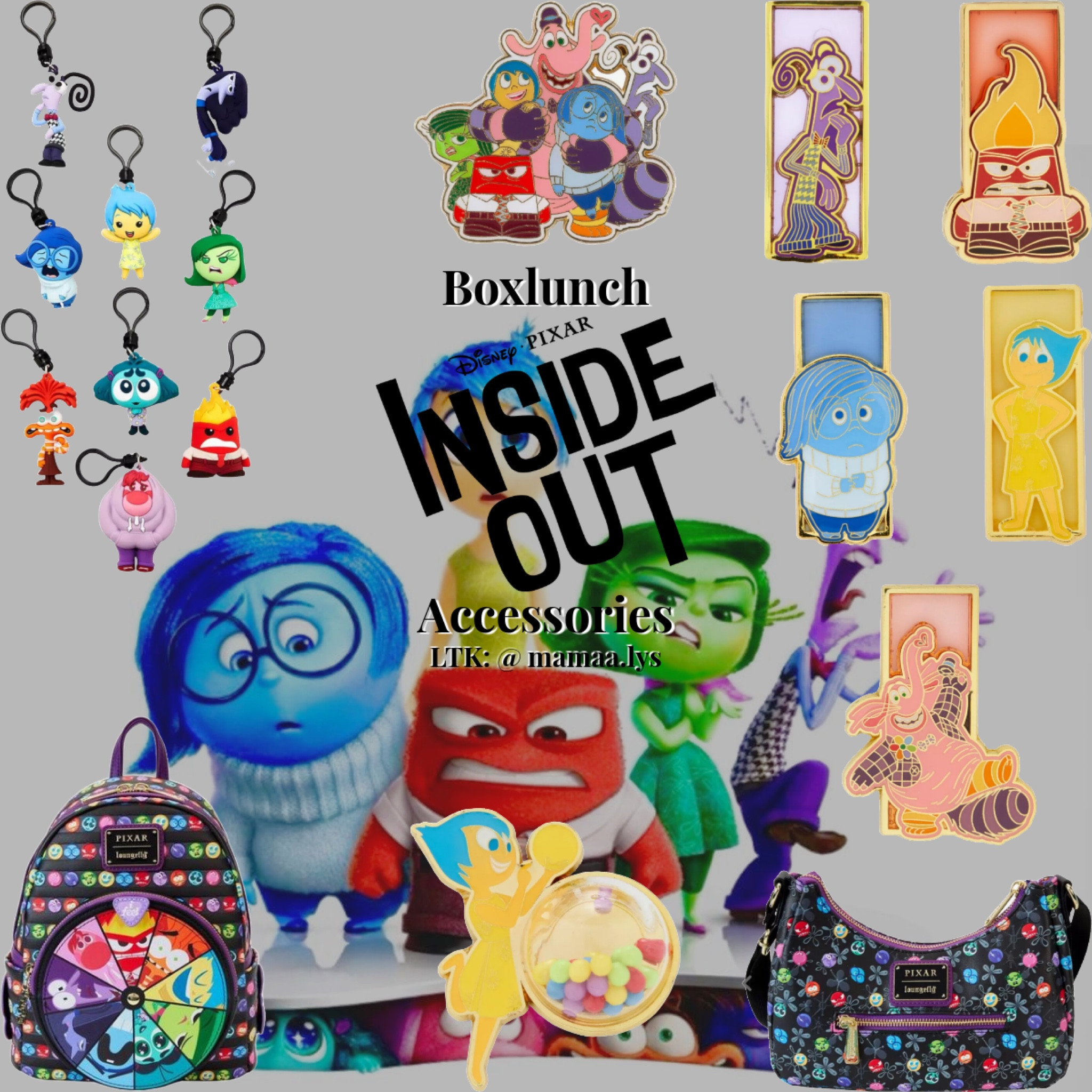 Inside out | Inside out 2 | Pixar | Disney | Accessories | Bags | Purse | Pins | Boxlunch

#LTKSaleAlert #LTKItBag #LTKGiftGuide