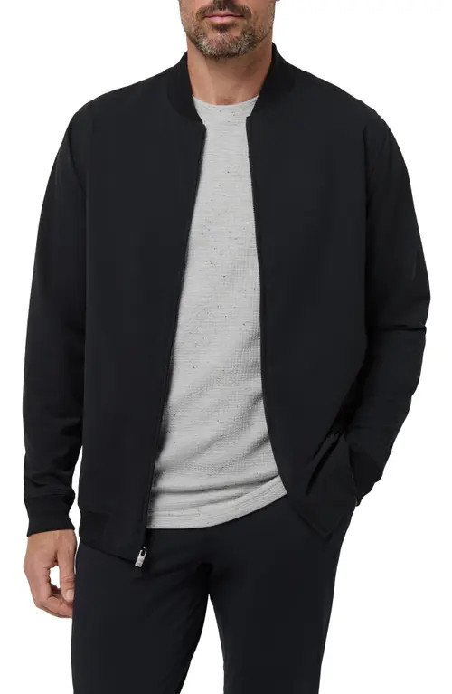 TravisMathew Stretch Cotton Bomber Jacket in Black at Nordstrom, Size Xx-Large | Nordstrom