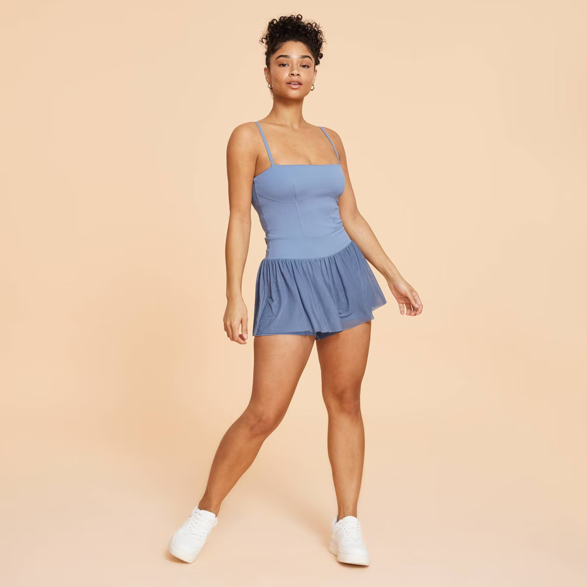 Blogilates Women's Barre Active Romper - Steel Blue M | Target