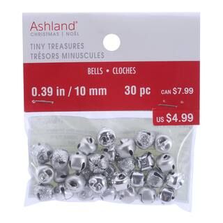 Mini Mixed Glittery Silver Christmas Bells by Ashland®, 30ct. | Michaels Stores