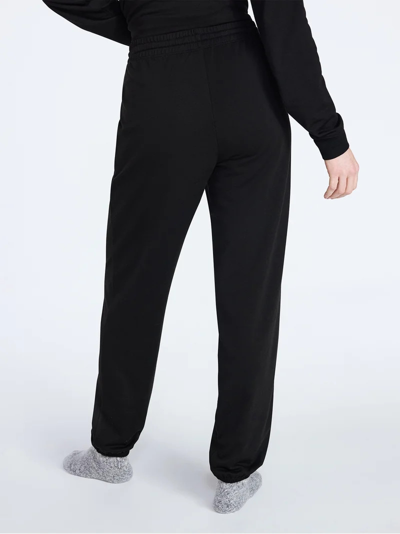 Joyspun Women's French Terry Knit Jogger Lounge Sleep Pants, 29” Inseam, Sizes XS-3X | Walmart (US)