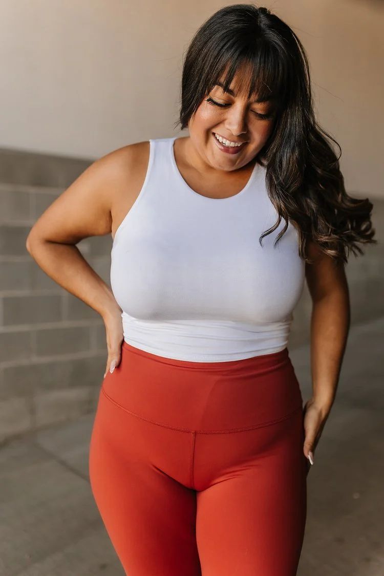 Rossi Cropped Tank - White | Mindy Mae's Market