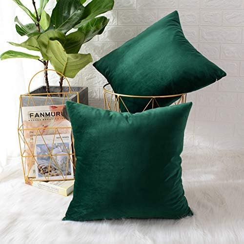 MERNETTE New Year/Christmas Decorations Velvet Soft Decorative Square Throw Pillow Cover Cushion ... | Amazon (US)