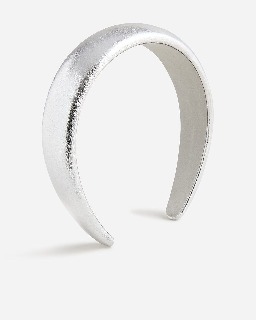 Oversized metallic leather headband | J. Crew US