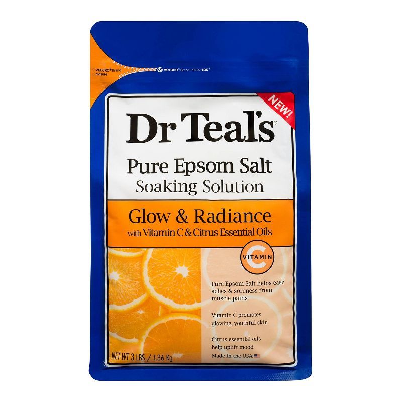 Dr Teal's Glow & Radiance Pure Epsom Bath Salt - 3lb | Target