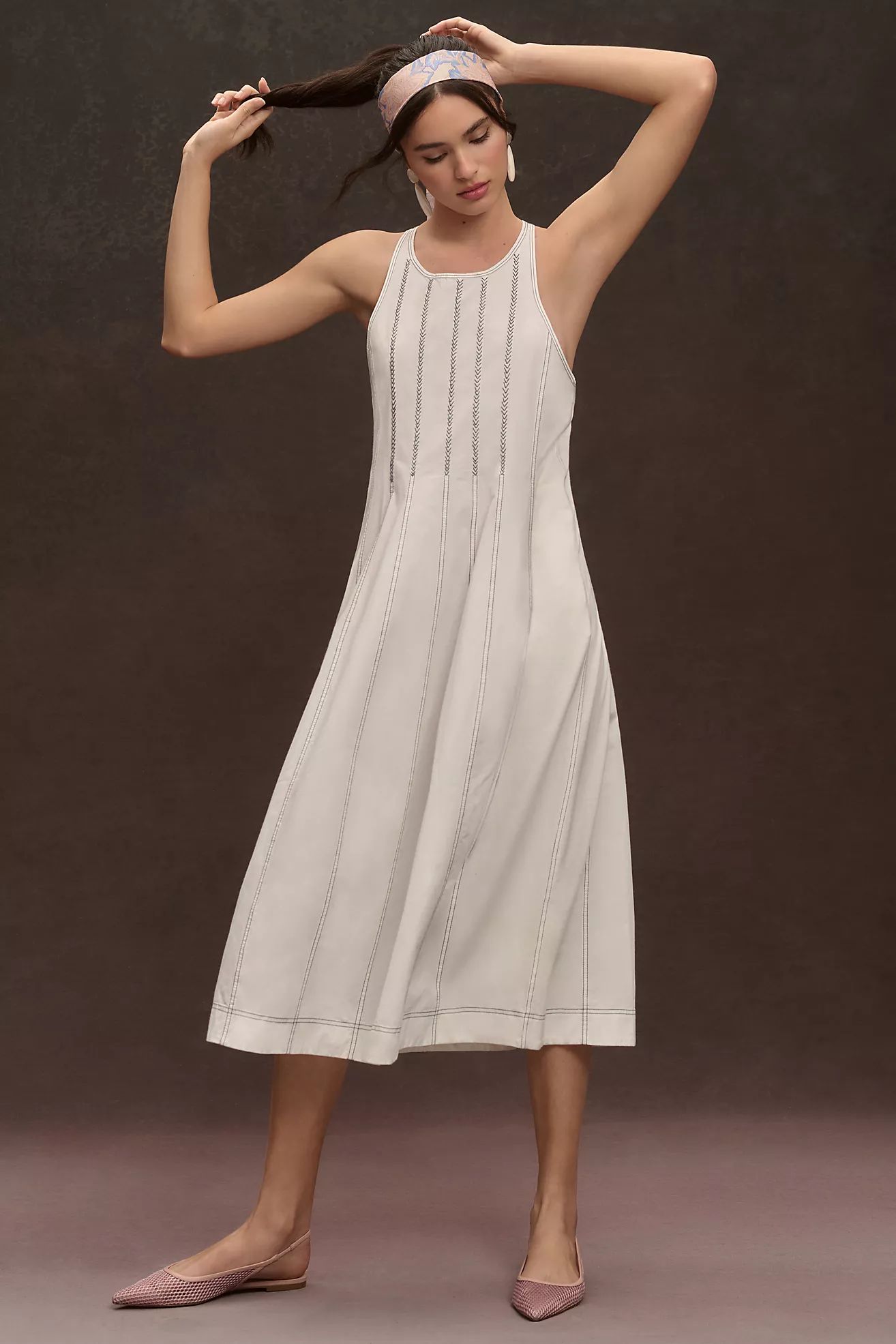 Daily Practice by Anthropologie Sleeveless Midi Dress | Anthropologie (US)