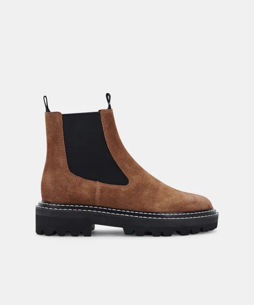 MOANA BOOTS IN DK BROWN SUEDE | DolceVita.com