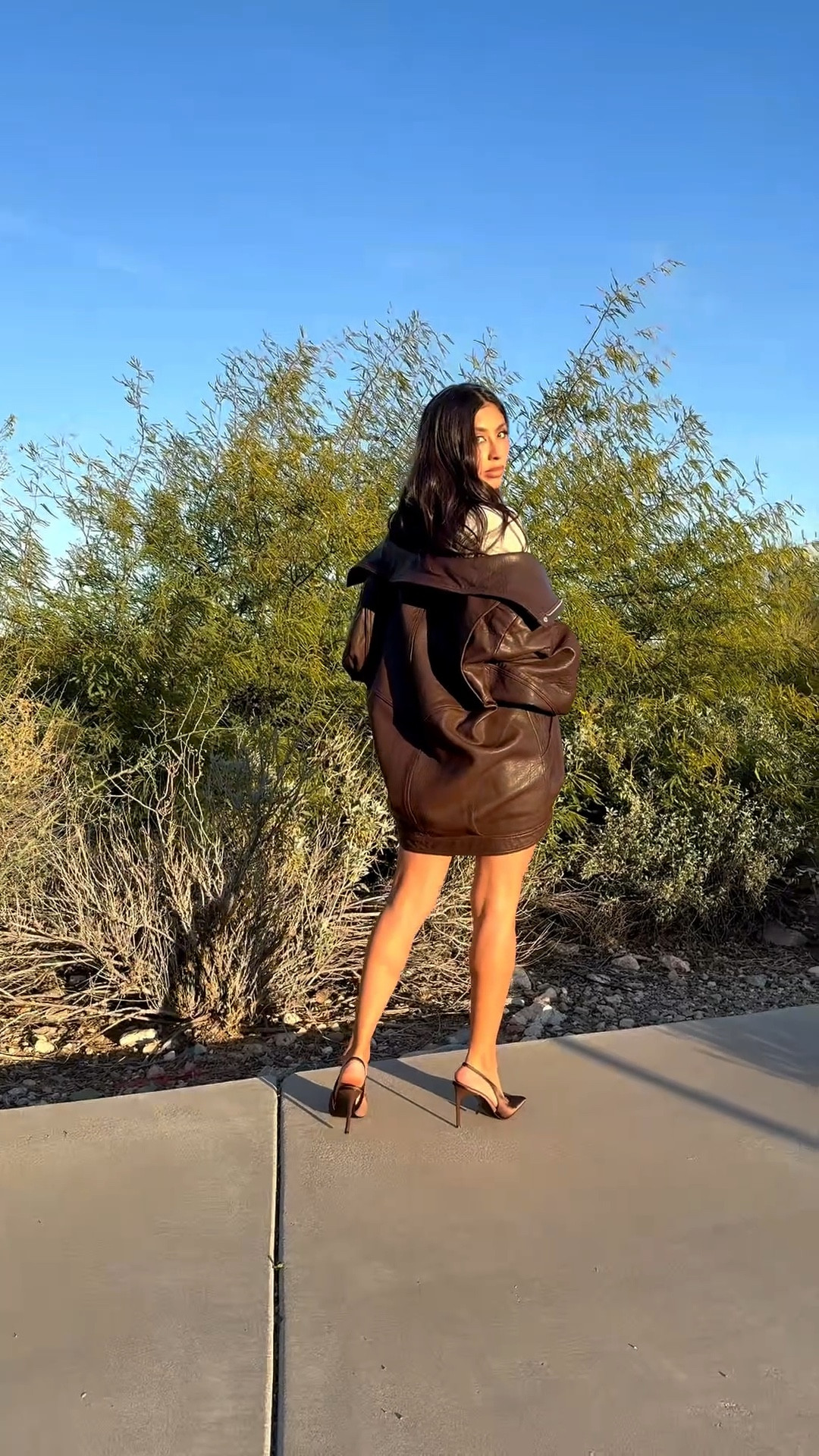 Oversized leather jacket 
Leather mini 
Sling back pumps 
Winter fashion 
Date night outfits 
Outfit ideas 
Capsule wardrobe 
Investment pieces 

#LTKootd #LTKvlog #LTKOver40