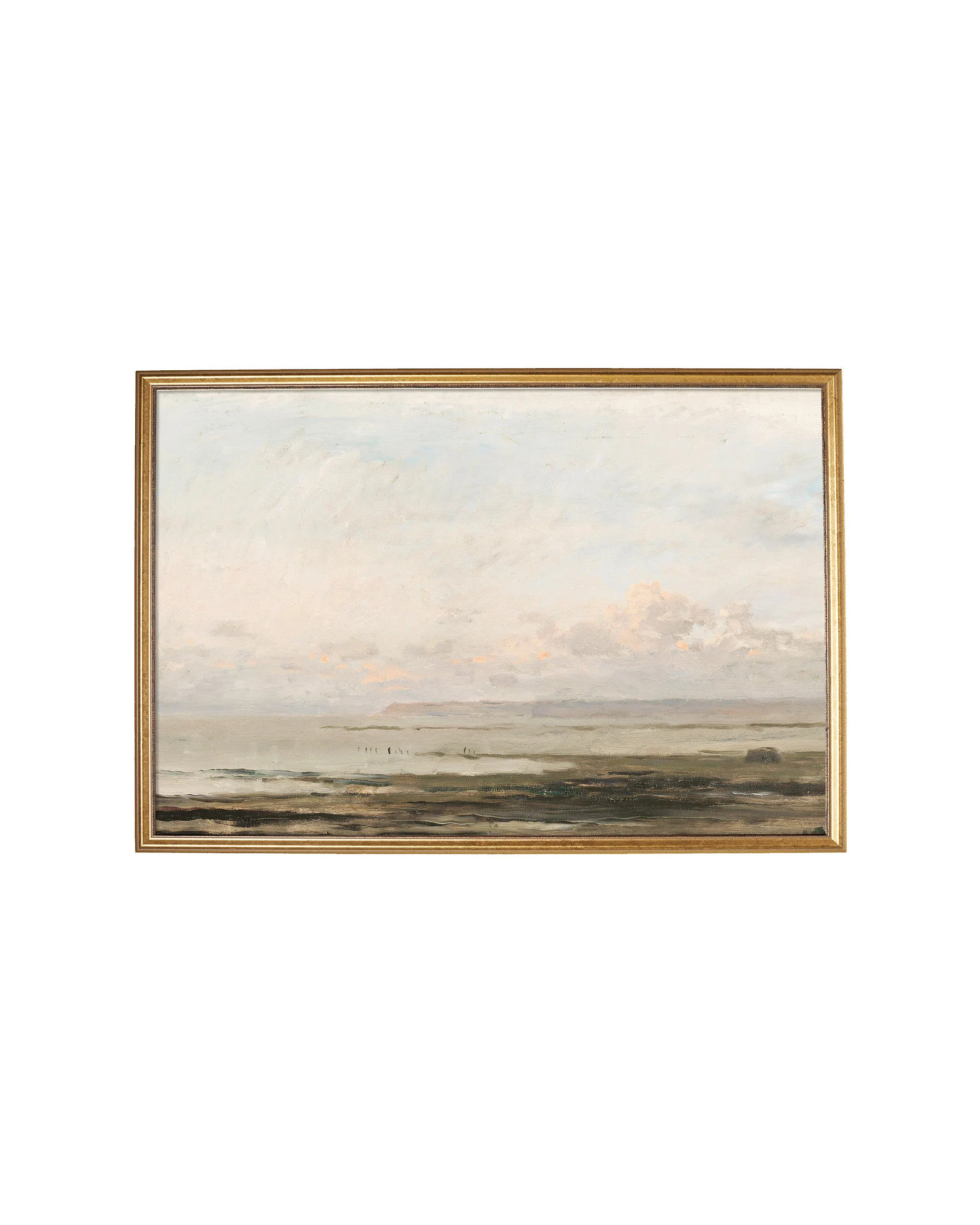 Olive Green and Beige Art Print. Beach Landscape Painting. Extra Large Art Printed and Shipped. | Etsy (US)